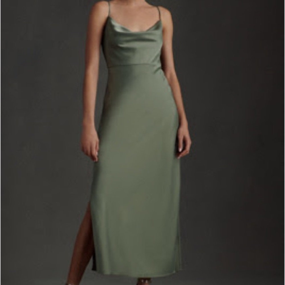 BHLDN Sage Green Moss Midi Dress